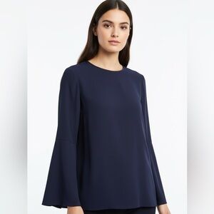 Stella McCartney Midnight Long Sleeve Blouse, New with Tags, 42 (M/10)